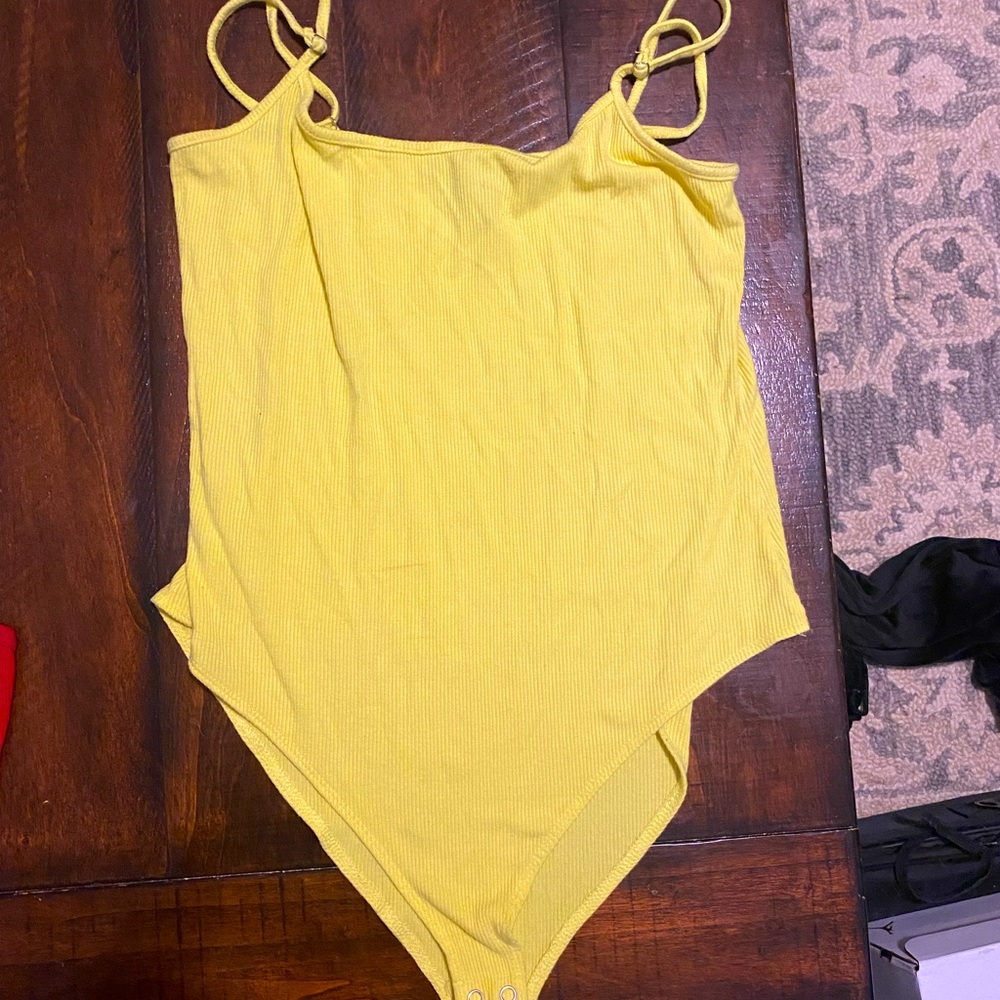 Forever 21 Yellow Body Suit Cami